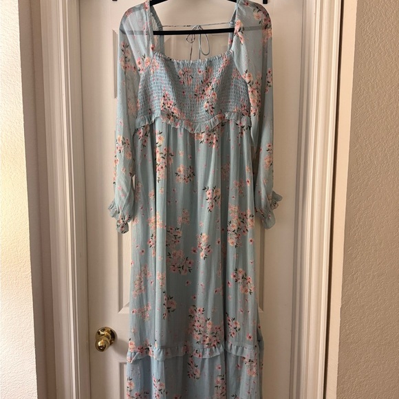 NWT HATCH x A Pea In The Pod Smocked Bodice Empire Waist Dress - Picture 1 of 3